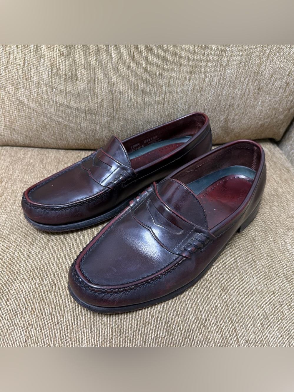 Dexter Men's Penny Loafers in Deep Burgundy Leather Size 10.5 M